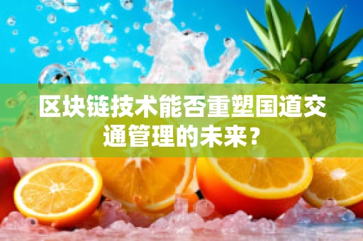 区块链技术能否重塑国道交通管理的未来？