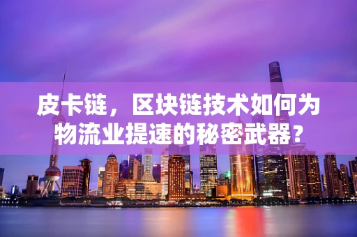 皮卡链，区块链技术如何为物流业提速的秘密武器？