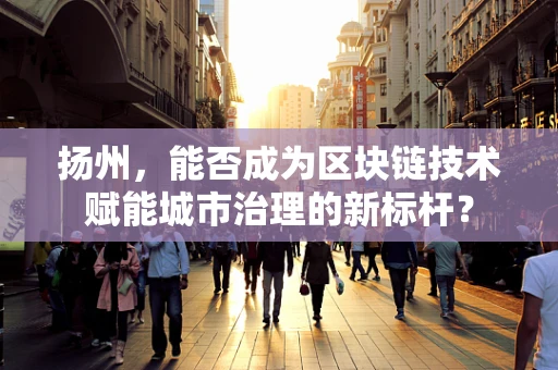 扬州，能否成为区块链技术赋能城市治理的新标杆？