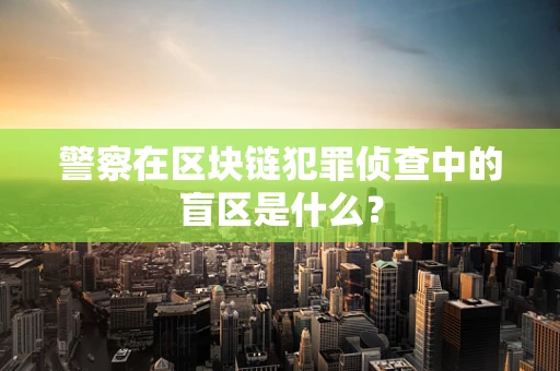 警察在区块链犯罪侦查中的盲区是什么？