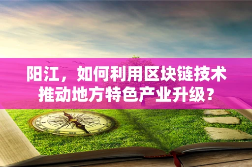 阳江，如何利用区块链技术推动地方特色产业升级？