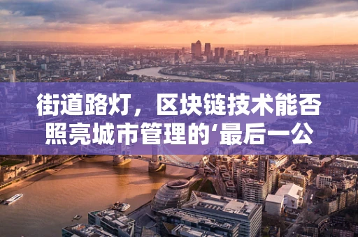 街道路灯，区块链技术能否照亮城市管理的‘最后一公里’？