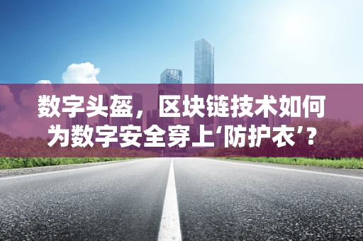 数字头盔，区块链技术如何为数字安全穿上‘防护衣’？