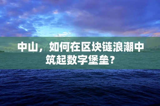 中山，如何在区块链浪潮中筑起数字堡垒？