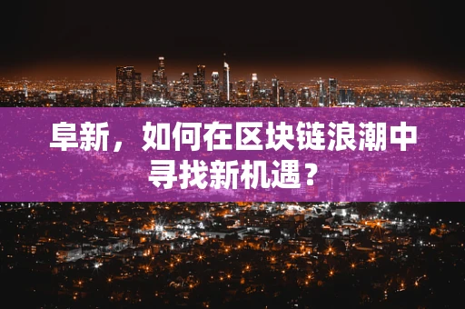 阜新，如何在区块链浪潮中寻找新机遇？