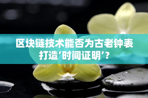 区块链技术能否为古老钟表打造‘时间证明’？