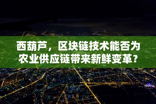 西葫芦，区块链技术能否为农业供应链带来新鲜变革？