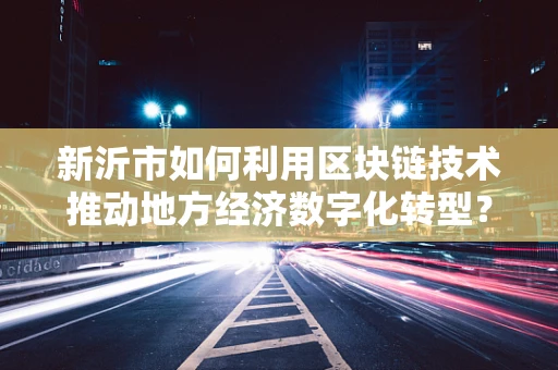 新沂市如何利用区块链技术推动地方经济数字化转型？