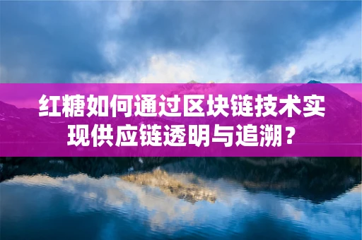 红糖如何通过区块链技术实现供应链透明与追溯？
