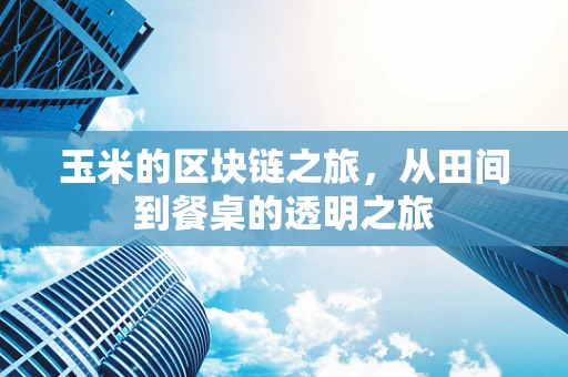 玉米的区块链之旅，从田间到餐桌的透明之旅