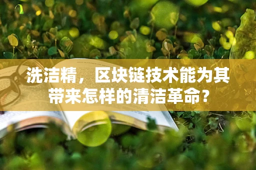 洗洁精，区块链技术能为其带来怎样的清洁革命？