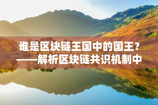 谁是区块链王国中的国王？——解析区块链共识机制中的领导者角色