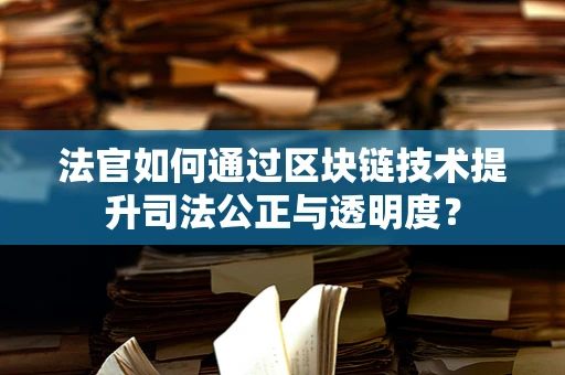 法官如何通过区块链技术提升司法公正与透明度？