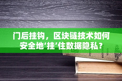 门后挂钩，区块链技术如何安全地‘挂’住数据隐私？