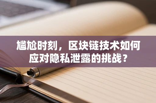 尴尬时刻，区块链技术如何应对隐私泄露的挑战？