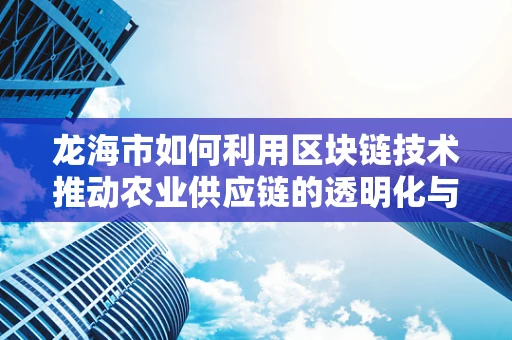 龙海市如何利用区块链技术推动农业供应链的透明化与效率提升？