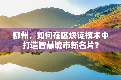 柳州，如何在区块链技术中打造智慧城市新名片？