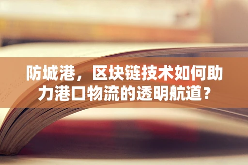 防城港，区块链技术如何助力港口物流的透明航道？