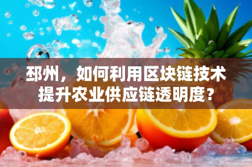 邳州，如何利用区块链技术提升农业供应链透明度？