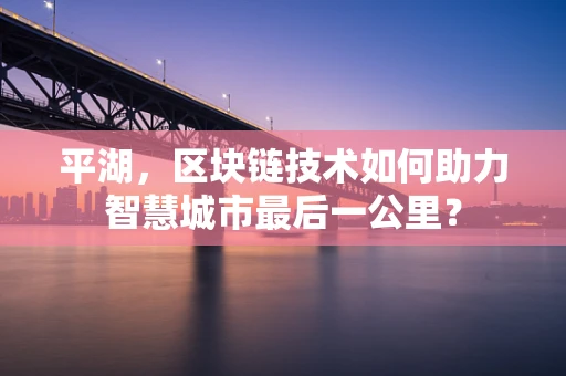 平湖，区块链技术如何助力智慧城市最后一公里？