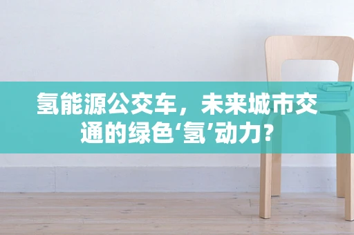 氢能源公交车，未来城市交通的绿色‘氢’动力？