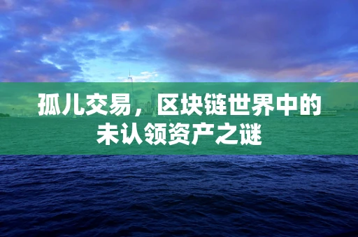 孤儿交易，区块链世界中的未认领资产之谜