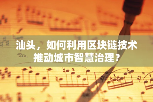 汕头，如何利用区块链技术推动城市智慧治理？