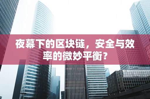 夜幕下的区块链，安全与效率的微妙平衡？