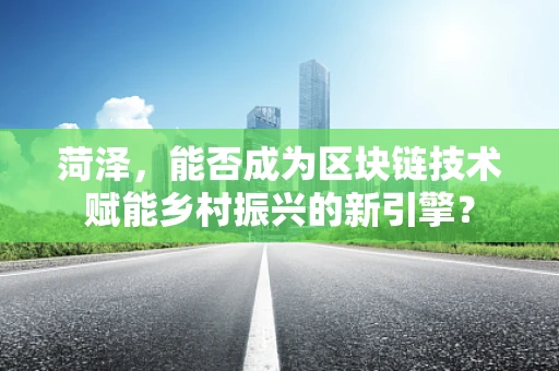菏泽，能否成为区块链技术赋能乡村振兴的新引擎？