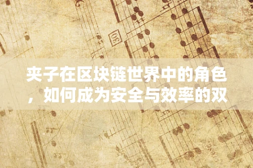 夹子在区块链世界中的角色，如何成为安全与效率的双重保障？