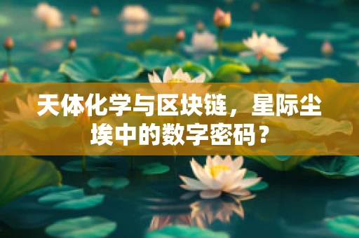 天体化学与区块链，星际尘埃中的数字密码？