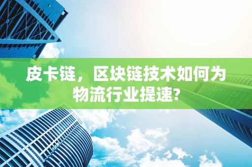 皮卡链，区块链技术如何为物流行业提速?