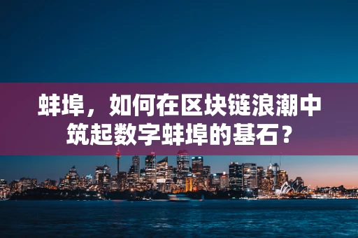 蚌埠，如何在区块链浪潮中筑起数字蚌埠的基石？