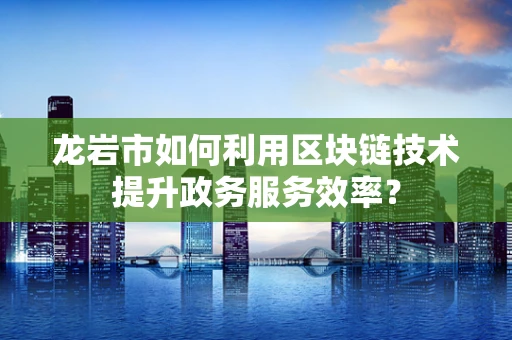 龙岩市如何利用区块链技术提升政务服务效率？