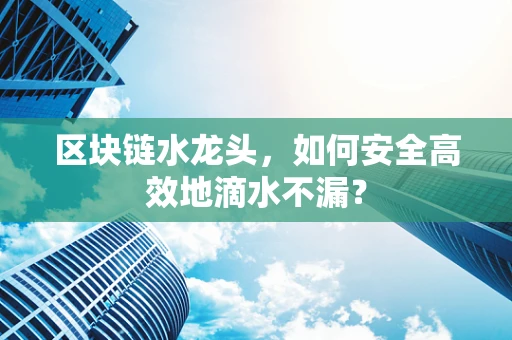 区块链水龙头，如何安全高效地滴水不漏？