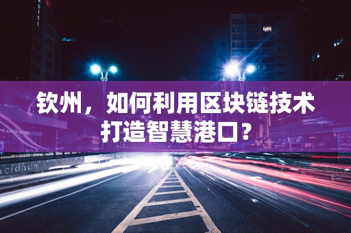 钦州，如何利用区块链技术打造智慧港口？