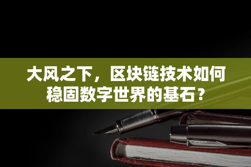 大风之下，区块链技术如何稳固数字世界的基石？