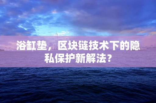 浴缸垫，区块链技术下的隐私保护新解法？
