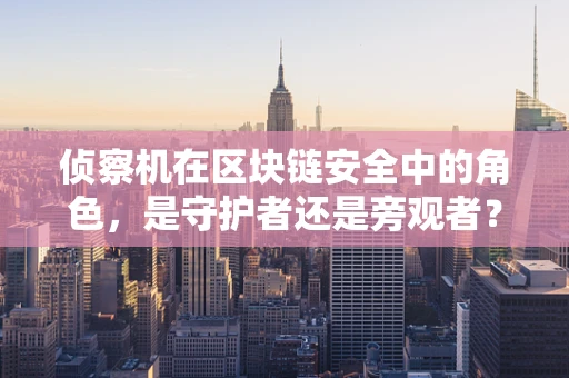 侦察机在区块链安全中的角色，是守护者还是旁观者？