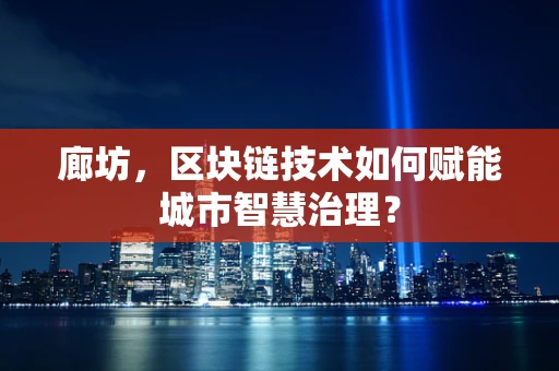 廊坊，区块链技术如何赋能城市智慧治理？