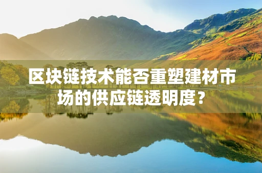 区块链技术能否重塑建材市场的供应链透明度？