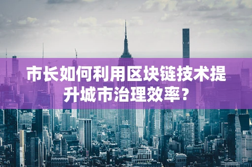 市长如何利用区块链技术提升城市治理效率？