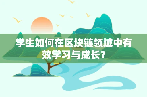 学生如何在区块链领域中有效学习与成长？