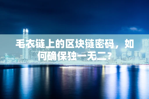 毛衣链上的区块链密码，如何确保独一无二？