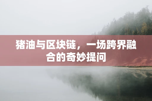 猪油与区块链，一场跨界融合的奇妙提问