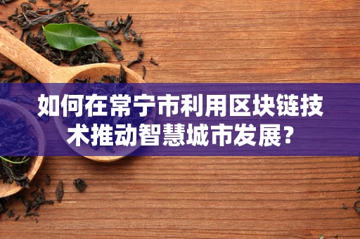 如何在常宁市利用区块链技术推动智慧城市发展？