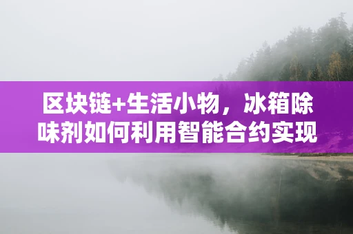 区块链+生活小物，冰箱除味剂如何利用智能合约实现高效管理？