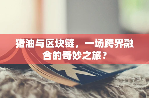 猪油与区块链，一场跨界融合的奇妙之旅？