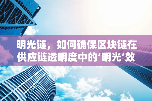 明光链，如何确保区块链在供应链透明度中的‘明光’效应？