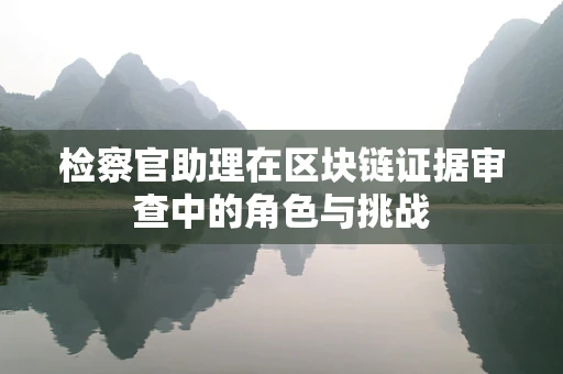 检察官助理在区块链证据审查中的角色与挑战